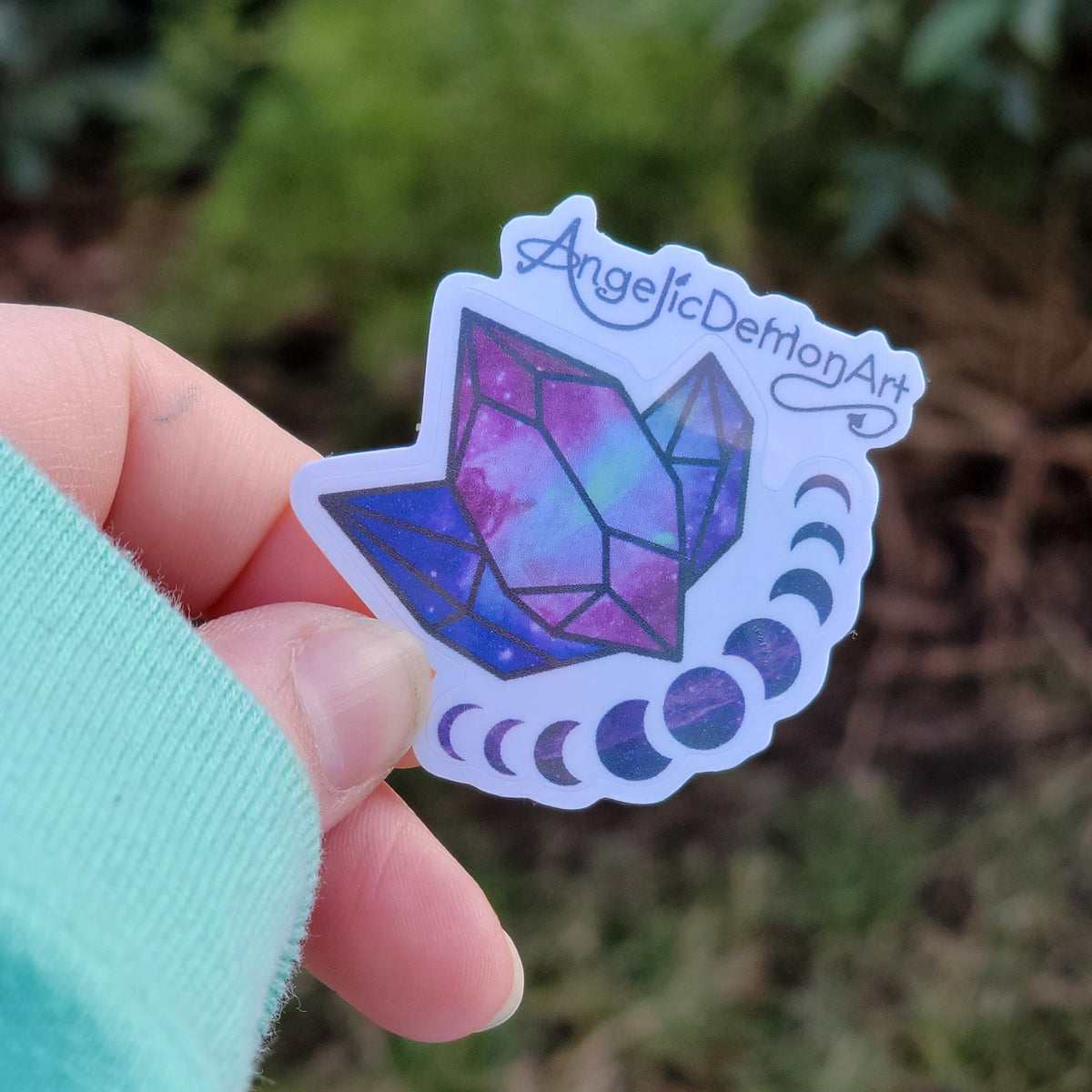 Holo Galaxy Crystals Sticker – Angelic Demon Art