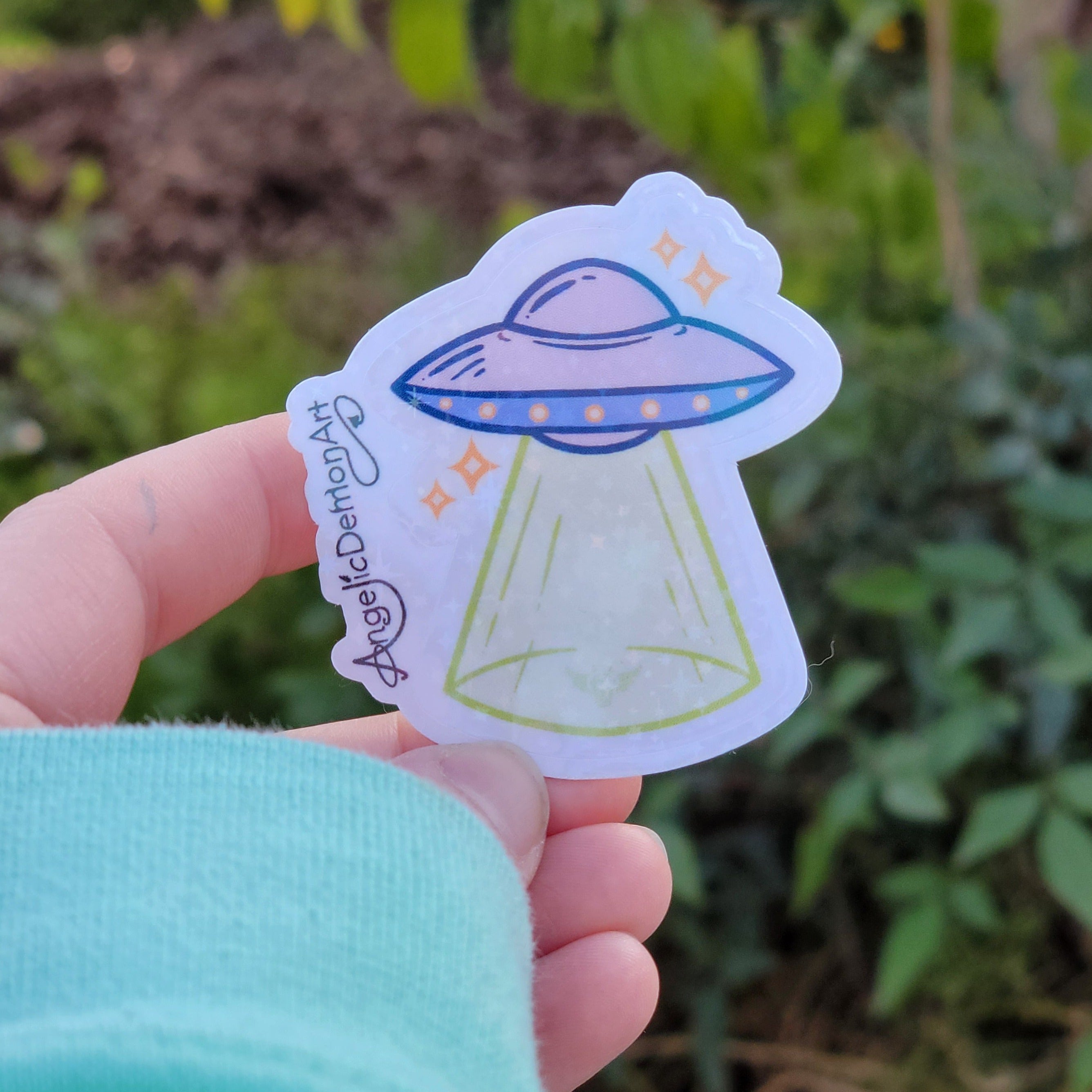 Holo UFO Sticker