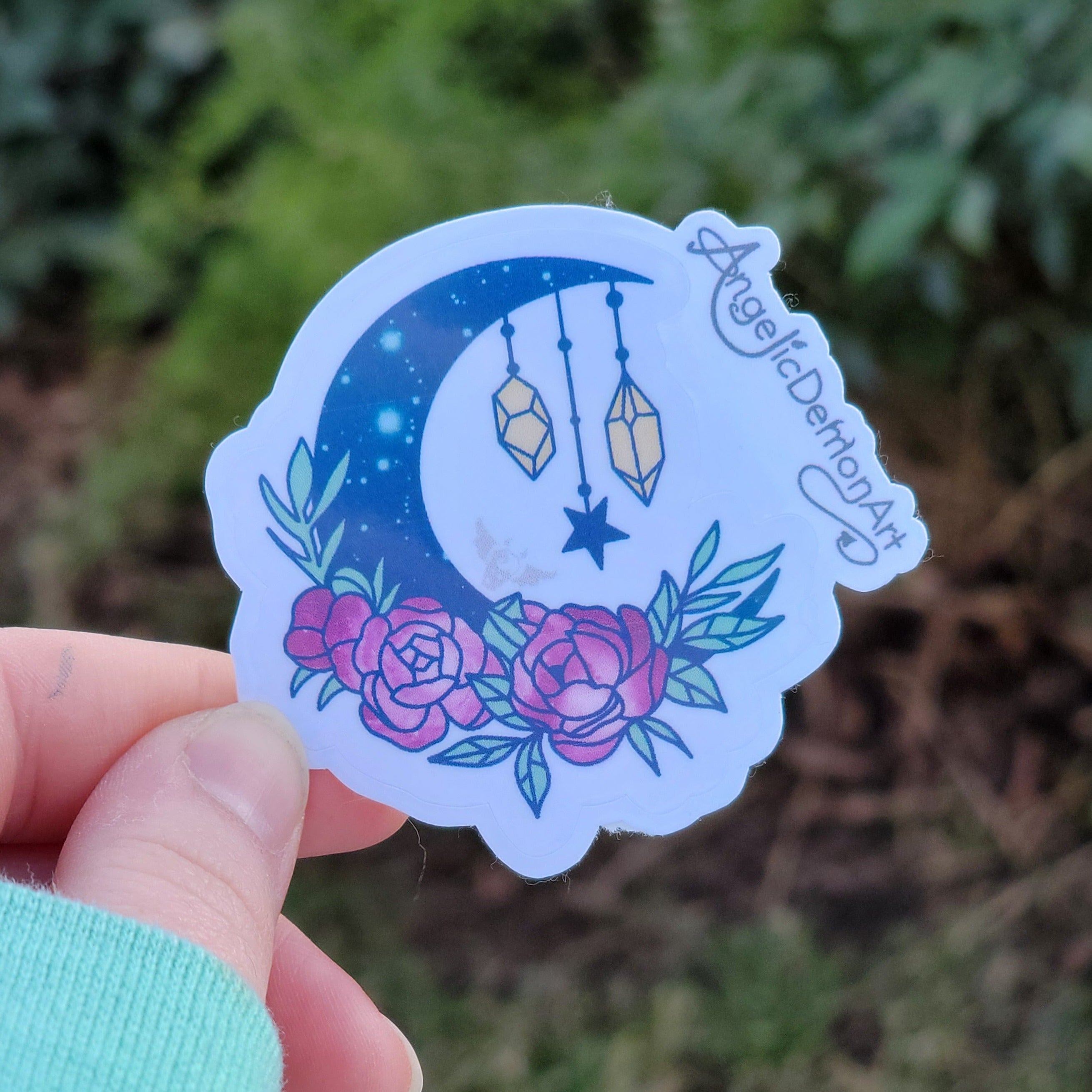 Holo Moon Wreath Sticker