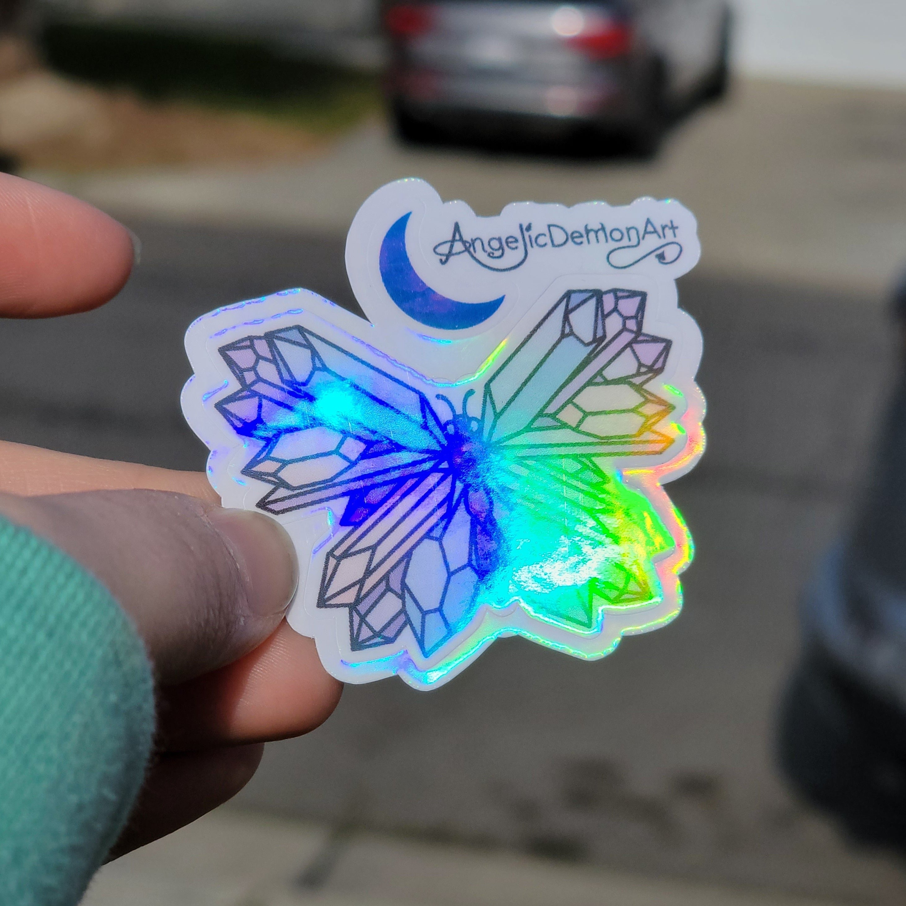 Crystal Butterfly Holo Sticker