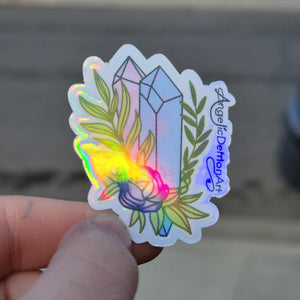 Dual Crystal Tower Holo Sticker