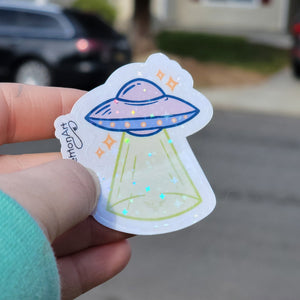 Holo UFO Sticker