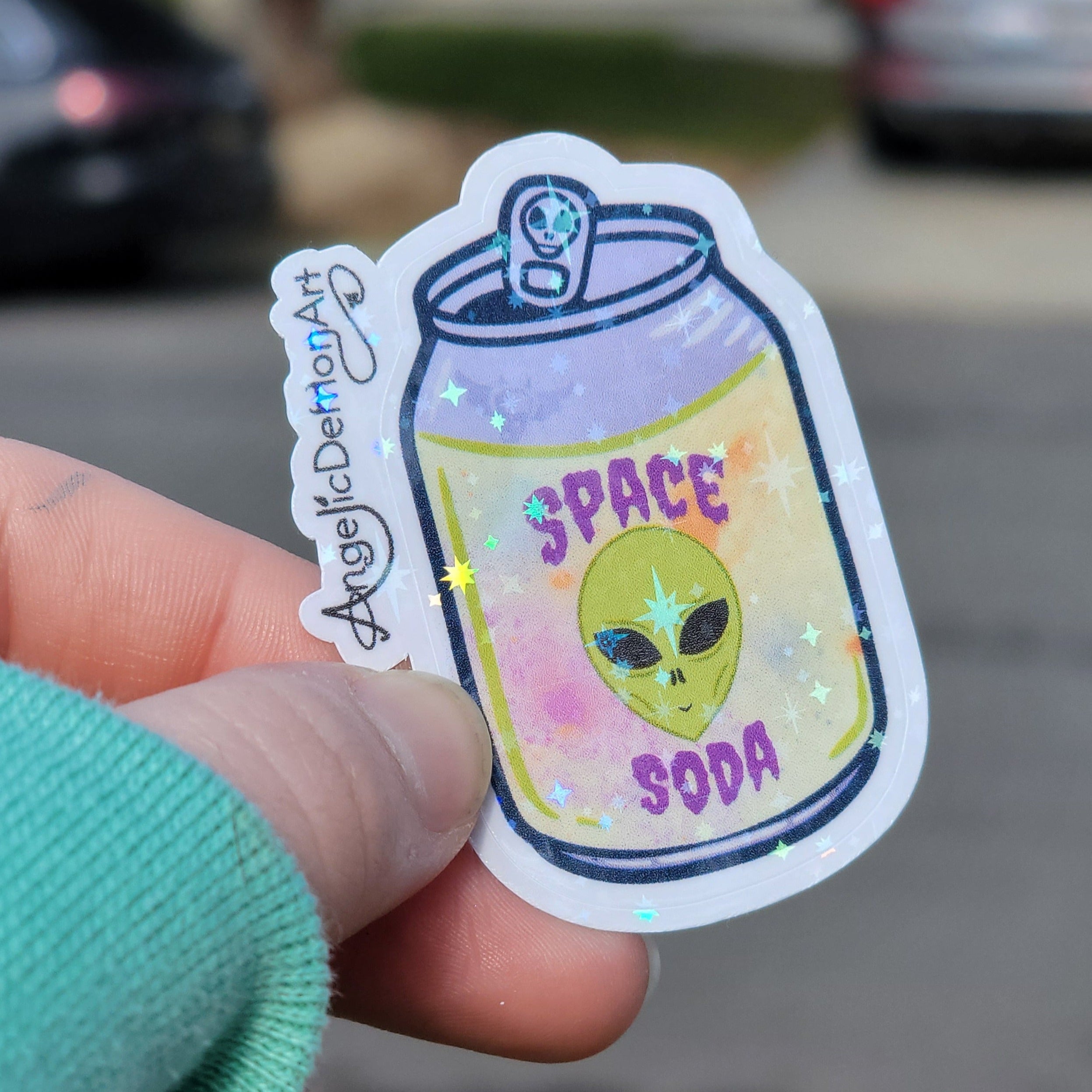 Space Soda Holo Stickter