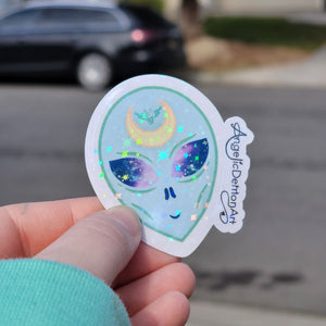 Alien Galaxy Eyes Stickers